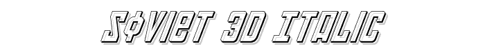 Soviet 3D Italic font